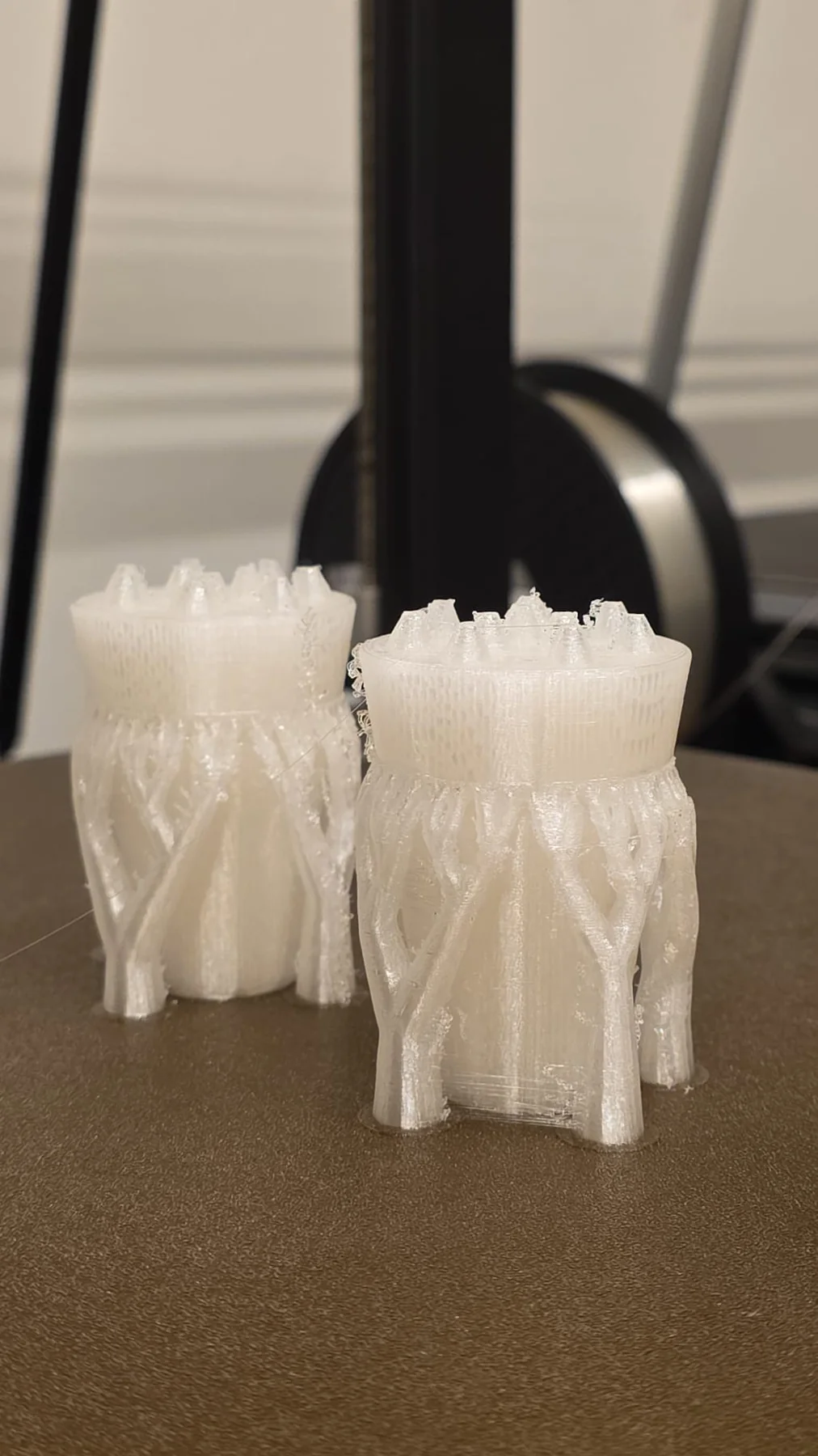 Preparation of a 3D print in flexible material