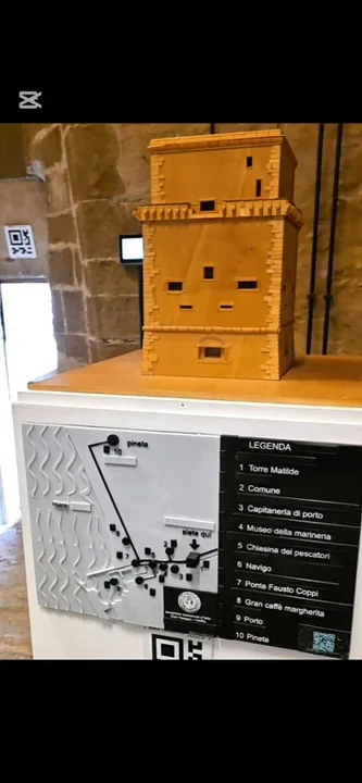 Tactile model of Torre Matilde in Viareggio